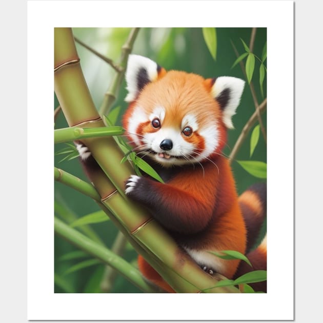 Cute red panda Wall Art by Love of animals